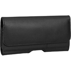 Horizontal Holster Belt Case for Smartphones, Size XL (Inside: 6.7 x 3.15 x 0.5 in), Synthetic Leather, Compatible with Galaxy A14 A13 A12 A22 A23 XCover 6 Pro S21 Ultra