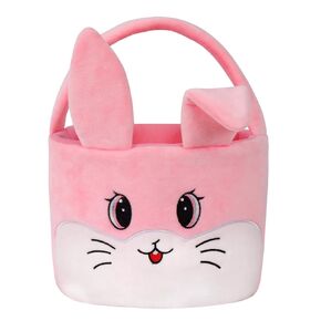 Easter Egg Baskets for Kids Bunny Basket with Folded Ears Easter Bag Buckets Hunting Gifts for Boys and Girls