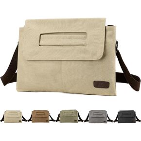 RUNSOON Small Messenger Bag Canvas Crossbody Bag Casual Shoulder Hanbags for Women Men