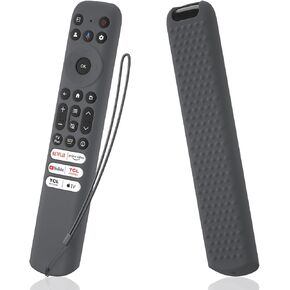 Silicone Remote Cover for TCL RC813 FMB1/RC923 FMB3 Smart TV Remote Silicone Protective Case for TCL RC813 Remote Control Cover with Lanyard (Purple)
