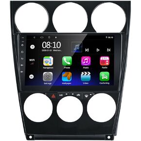 Android Car Radio for Mazda 6 Atenza 2002-2008, Android Car Stereo Build-in Carplay & Android Auto, with GPS Navigation, WiFi, Bluetooth, FM, Split Screen, Steering Wheel Control, 2G+32G