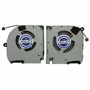 Replacement New CPU and GPU Cooling Fan for Dell G7 7500 2020 Laptop 00XPY2 MG75080V1-C010-S9A DC5V and MG80081V1-C010-S9A 08THFX DC12V Fan