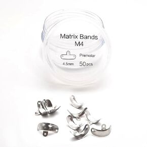 Dental Matrix Ring Set, Dental Sectional Contoured Matrix Bands Nickel Titanium Clamping Clip Ring Dental Separation Ring Dentist Tools (C2)