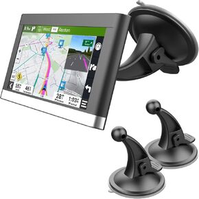 for Garmin GPS Car Mount 2 Pack Replacement Non-Sticky Suction Cup 17mm Ball Mount Windshield Holder fit Garmin Nuvi Drive Dezl RV GPS, Black