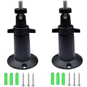 Camera Universal Mounting ​Bracket,Adjustable Wall Metal Bracket,Compatible with Arlo Pro/Pro2/Pro3/Pro4/Ultra 2,Compatible with Blink Outdoor/Indoor/XT/XT2/Mini Cam,ect. (2 Pcs Black,)