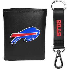 Siskiyou Sports NFL Dallas Cowboys Mens Tri-fold Wallet & Strap Key Chain, Black, One Size in Kuwait