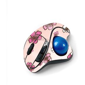MightySkins Glossy Glitter Skin for Logitech M570 Wireless Trackball Mouse - Cherry Blossom | Protective, Durable High-Gloss Glitter Finish | Easy to Apply, Remove, and Change Styles | Made in The USA