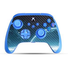 Carbon Fiber Gaming Skin Compatible with PowerA Xbox Series X|S Enhanced Wired Controller - Outer Space - Premium 3M Vinyl Protective Wrap Decal Cover | Crafted in The USA by MightySkins