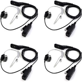Retevis XPR7550e APX6000 Walkie Talkie Earpiece with Mic, Compatible with Motorola XPR7550e XPR7550 XPR6550 XPR6350 APX6000 Walkie-talkies, Full-Size PTT, Security Two Way Radio Earpiece(4 Pack)