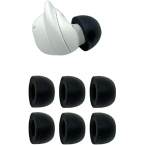 Comply Foam Replacement Ear Tips for Samsung Galaxy Buds FE for Ultimate Comfort | Unshakeable Fit | Assorted S/M/L, 3-Pair Pack, Black
