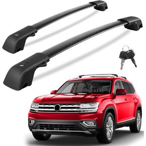 KINGGERI 220Lbs Roof Rack Cross Bars Compatible with Volkswagen VW Tiguan 2018-2024 and Taos 2022-2024, Heavy Duty Anti-Theft Lockable Aluminum Roof Rails Crossbars Rooftop Luggage Racks Carrier