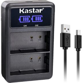 Kastar 2-Pack Battery and LED2 USB Charger Compatible with Panasonic DMW-BLJ31, DMW-BLJ31e Battery, Panasonic LUMIX S1, LUMIX S1R, LUMIX S1H, DMW-BGS1R, LUMIX S Series Full-Frame Mirrorless Cameras