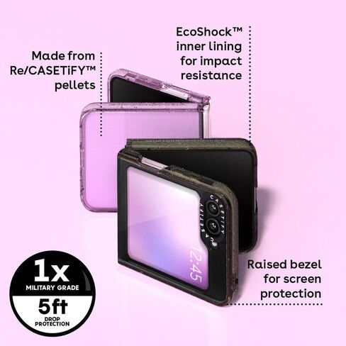 CASETiFY Impact Case for Galaxy Z Flip 5 - Clear Black in Kuwait