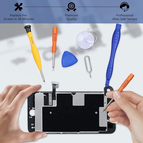 Yodoit for iPhone SE 2022/3 Screen Replacement Touch Digitizer LCD Display Full Assembly Digitizer and Repair Tool Kit, Protector Model A2783, A2595, A2785 Black in Kuwait