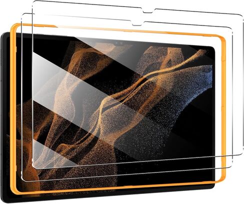 Coolpow [واقي شاشة من قطعتين لجهاز Samsung Galaxy Tab S9 Ultra / S8 Ultra 14.6"، زجاج مقسى لجهاز Galaxy Tab S9 Ultra / S8 Ultra، 【أداة سهلة التثبيت 】 [مضادة للخدش] [صلابة 9H] [خالية من الفقاعات] in Kuwait