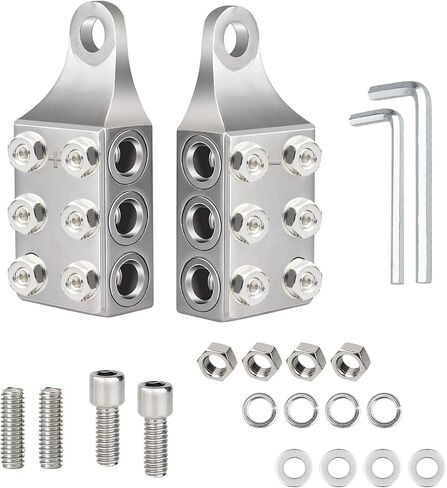 Battery Terminal Connectors 12-Way Battery Terminal Distribution Block 8AWG up to 4/0(XL) AWG Gauge Positive and Negative (+/-)(Pair) for SAE/DIN/EN Tapered Top Post in Saudi Arabia