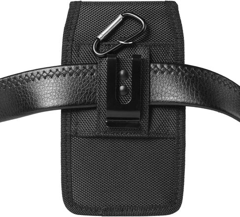 حافظة هاتف LBYZCASE مع مشبك حزام لهاتف iPhone 14 Plus/14/13/12/11 Pro Max/XS Max/Galaxy S22 Ultra/S22 Plus/S21 Ultra/S21 Plus/S20 Ultra/S20 Plus/Note 20/Google Pixel 7 برو (أسود تستقيم) in Kuwait