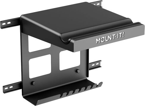 Mount-It! Bike Wall Mount Rack with Shelf and Hooks, Horizontal Indoor Bike Rack Garage Home, Space Saving Wall Mounted Hanger for a Single Road, Mountain or Other Bicycle with Extra Storage, Black in Kuwait
