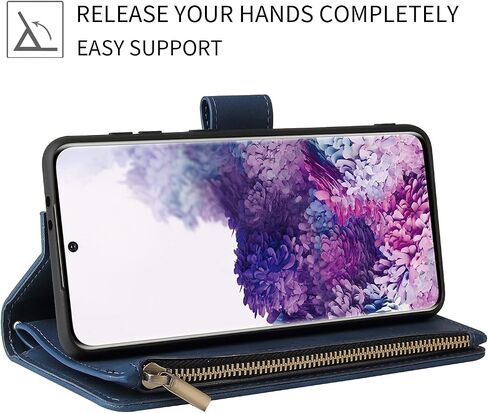 QLTYPRI Wallet Case for Samsung Galaxy A15 4G/5G, Premium Vintage PU Leather Zipper Pocket Case with Card Holder Slots Magnetic Closure Kickstand Wrist Strap Shockproof Flip Folio Case - Coffee in Saudi Arabia