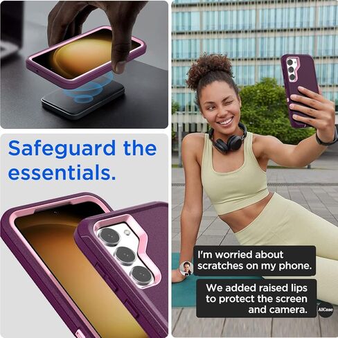 AICase Belt Clip Case for Samsung Galaxy S23 Plus(6.6") with Screen Protector, Heavy Duty Drop Protection Full Body Rugged Shockproof/Dust Proof Military Protective Tough Durable for S23 Plus_4 in Saudi Arabia