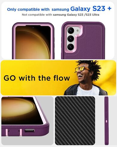 AICase Belt Clip Case for Samsung Galaxy S23 Plus(6.6") with Screen Protector, Heavy Duty Drop Protection Full Body Rugged Shockproof/Dust Proof Military Protective Tough Durable for S23 Plus_4 in Saudi Arabia