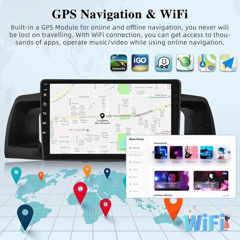 [2+64G] Android 13 Car Radio for Toyota Corolla EX 2007-2012 - Wireless Carplay and Android Auto - 9 Inch Touchscreen Car Stereo with WiFi/GPS Navigation/Multiple UI + AHD Backup Camera in Saudi Arabia