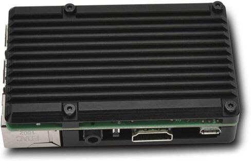 Raspberry Pi 3 Model B+ حافظة ألومنيوم مع مروحة تبريد مزدوجة وغطاء معدني أسود متوافق مع Raspberry Pi 3 Model B (مع مروحة مزدوجة) in Kuwait
