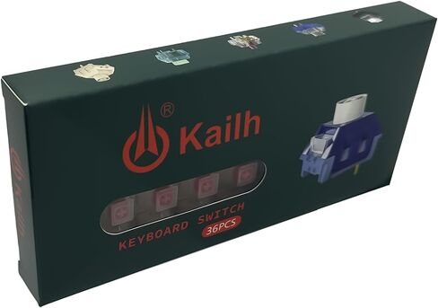Kailh Master Series Box Switches Red Pudding for Mechanical Gaming Keyboard,5-pin Linear/45gf/Dust&Waterproof Switches(Red Pudding,36Pcs) in Saudi Arabia