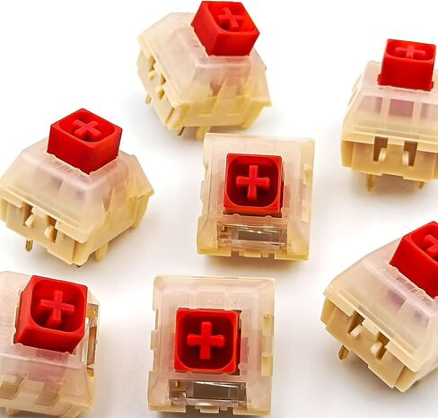 Kailh Master Series Box Switches Red Pudding for Mechanical Gaming Keyboard,5-pin Linear/45gf/Dust&Waterproof Switches(Red Pudding,36Pcs) in Saudi Arabia