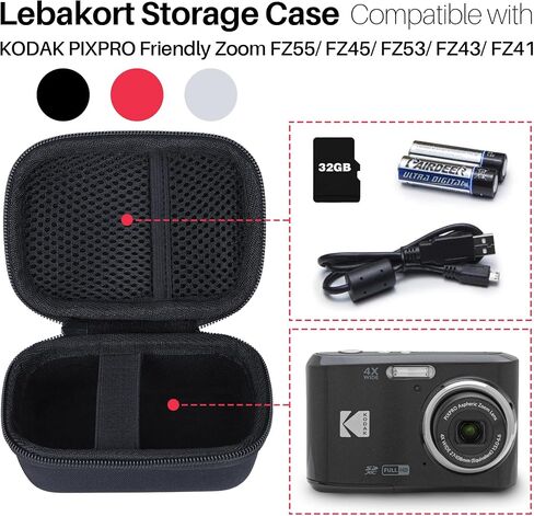 Storage Case Compatible with KODAK PIXPRO Friendly Zoom FZ45 FZ55 16MP Digital Camera (Purple Case) in Saudi Arabia