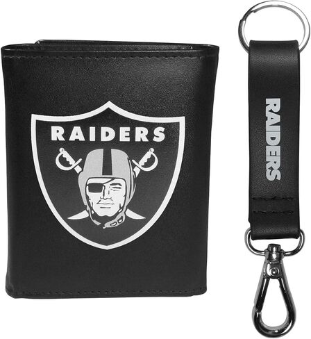 Siskiyou Sports NFL Dallas Cowboys Mens Tri-fold Wallet & Strap Key Chain, Black, One Size in Kuwait