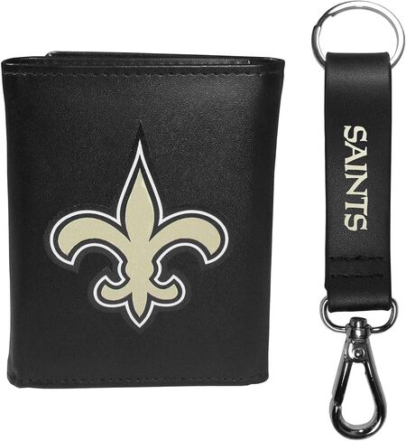 Siskiyou Sports NFL Dallas Cowboys Mens Tri-fold Wallet & Strap Key Chain, Black, One Size in Kuwait