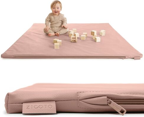 Stylish Padded Baby Play Mat for Your Boy or Girl - Extra Thick & Super Soft Vegan Leather Floor Mat Creates A Safe Play Area for Little Ones - A Beautiful Playmat That Fits Nicely Into Any Playroom in Saudi Arabia