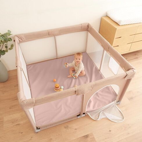 Stylish Padded Baby Play Mat for Your Boy or Girl - Extra Thick & Super Soft Vegan Leather Floor Mat Creates A Safe Play Area for Little Ones - A Beautiful Playmat That Fits Nicely Into Any Playroom in Saudi Arabia