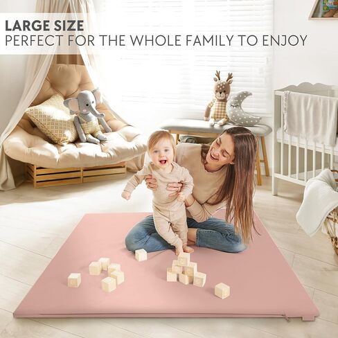 Stylish Padded Baby Play Mat for Your Boy or Girl - Extra Thick & Super Soft Vegan Leather Floor Mat Creates A Safe Play Area for Little Ones - A Beautiful Playmat That Fits Nicely Into Any Playroom in Saudi Arabia