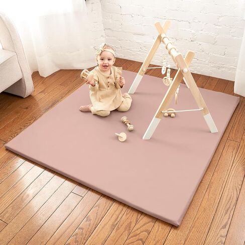 Stylish Padded Baby Play Mat for Your Boy or Girl - Extra Thick & Super Soft Vegan Leather Floor Mat Creates A Safe Play Area for Little Ones - A Beautiful Playmat That Fits Nicely Into Any Playroom in Saudi Arabia