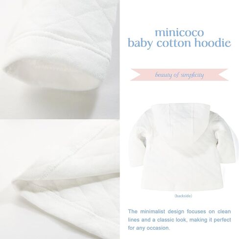 100% Cotton Baby Fall Hoodies Outwear, Comfortable Soft and Warm Baby Spring Jacket,Toddler Solid-Coloured Coat in Saudi Arabia