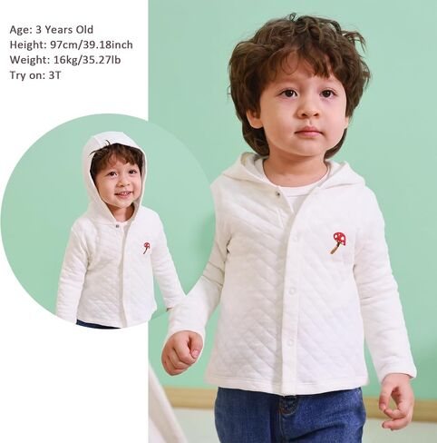 100% Cotton Baby Fall Hoodies Outwear, Comfortable Soft and Warm Baby Spring Jacket,Toddler Solid-Coloured Coat in Saudi Arabia