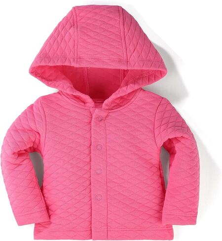 100% Cotton Baby Fall Hoodies Outwear, Comfortable Soft and Warm Baby Spring Jacket,Toddler Solid-Coloured Coat in Saudi Arabia