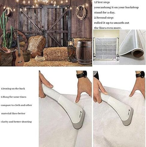 71x47 inch Western Cowboy Theme Photo Background Polyester Fabric Wild West Vintage Wooden House Barn Door Photography Backdrops Baby Shower Happy Birthday Party Banner in Saudi Arabia