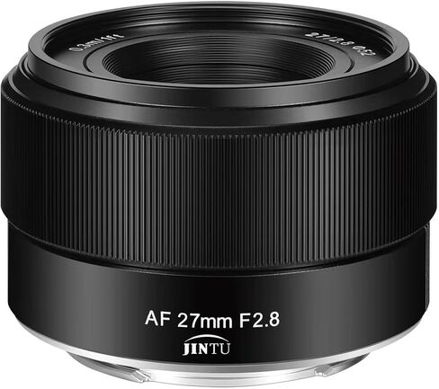 JINTU 27mm F2.8 AF Auto Focus Lens APS-C Lenses for Sony E-Mount Mirrorless Cameras A6700 A6600 a7RIII a7R a7IV a7RIV a7RV A6500 A6400 APS-C Mode A9 A7 Series NEX Series Metal Black in Saudi Arabia
