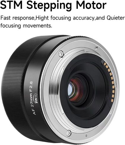 JINTU 27mm F2.8 AF Auto Focus Lens APS-C Lenses for Sony E-Mount Mirrorless Cameras A6700 A6600 a7RIII a7R a7IV a7RIV a7RV A6500 A6400 APS-C Mode A9 A7 Series NEX Series Metal Black in Saudi Arabia