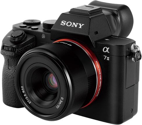 JINTU 27mm F2.8 AF Auto Focus Lens APS-C Lenses for Sony E-Mount Mirrorless Cameras A6700 A6600 a7RIII a7R a7IV a7RIV a7RV A6500 A6400 APS-C Mode A9 A7 Series NEX Series Metal Black in Saudi Arabia
