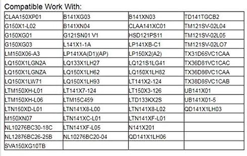 كابل VSDISPLAY LVDS DF14-20P 1ch 8bit لشاشة LCD 14.1 بوصة 15 بوصة 1024x768، سلك عرض الكمبيوتر المحمول LVDS 20 pin in Kuwait