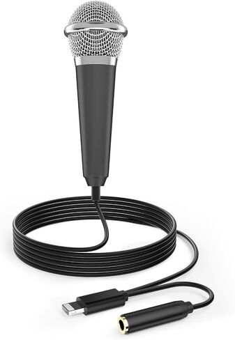 PoP voice 2PCS Mini Microphone for iPhone iPad Small ASMR Tiny Microphone for Video Recording, Singing, Vlogging, YouTube Two Mics Silver and Rose Golden in Saudi Arabia