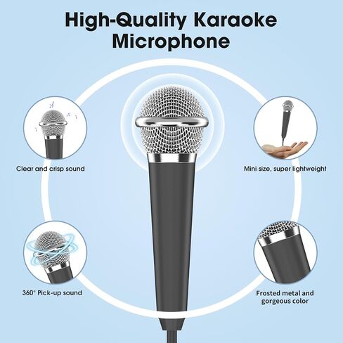 PoP voice 2PCS Mini Microphone for iPhone iPad Small ASMR Tiny Microphone for Video Recording, Singing, Vlogging, YouTube Two Mics Silver and Rose Golden in Saudi Arabia