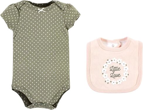 Hudson Baby Unisex Baby Cotton Sleep and Play, Bodysuit and Bandana Bib Set, Snuggle Bear, Newborn in Saudi Arabia