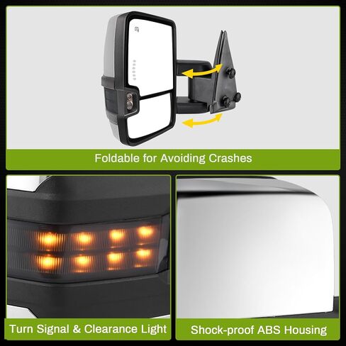 AUTOSAVER88 Left Driver Side Mirror Compatible with 1999-2006 Chevy Silverado GMC Sierra 1500 2500(07 Classic Only), 2000-2006 Suburban Avalanche Yukon XL Denali Door Mirror Manual Adjustable Folding in Saudi Arabia