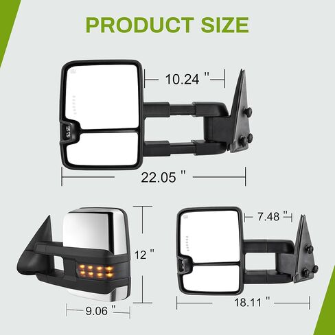 AUTOSAVER88 Left Driver Side Mirror Compatible with 1999-2006 Chevy Silverado GMC Sierra 1500 2500(07 Classic Only), 2000-2006 Suburban Avalanche Yukon XL Denali Door Mirror Manual Adjustable Folding in Saudi Arabia