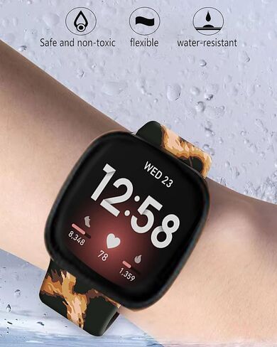 سوار رياضي متوافق مع Versa 4/Versa 3/Sense 2/Sense للنساء والرجال، حزام معصم بديل مرن للساعة الذكية Versa 4/Versa 3/Sense 2 in Kuwait